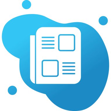 Bir gazete simgesinin vektör illüstrasyonu