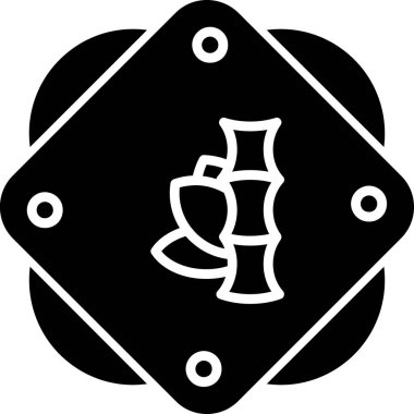 Bamboo icon, vector illustration simple design
