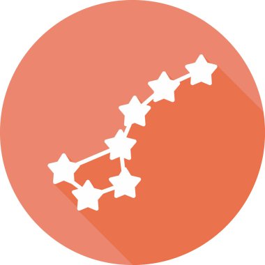 Yıldız simgesi, Takımyıldızı 'nın vektör illüstrasyonu                