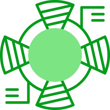 Donut Çizelgesi simgesinin vektör çizimi 