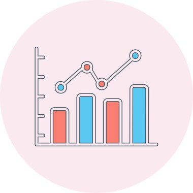 bar çizelgesi simgesi, vektör illüstrasyonu 