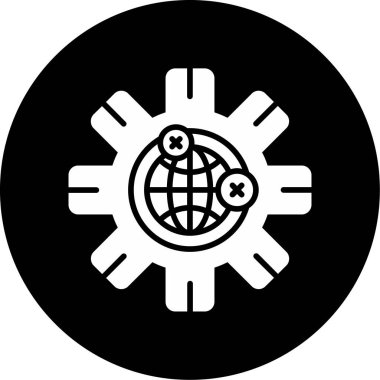 toprak küresi simgesi, vektör illüstrasyonu basit tasarım