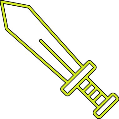 Kılıç. Web simgesi basit illüstrasyon 