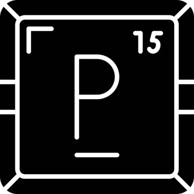 Fosfor simgesi vektör illüstrasyonu