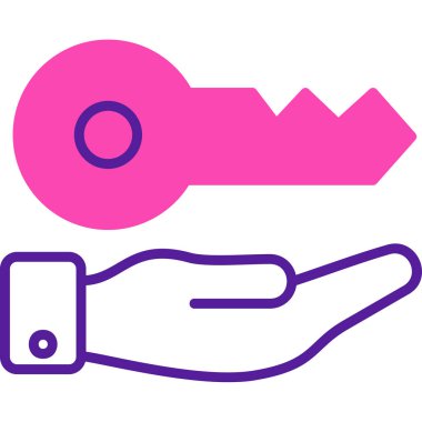 anahtar simgesi, vektör illüstrasyonu basit tasarım