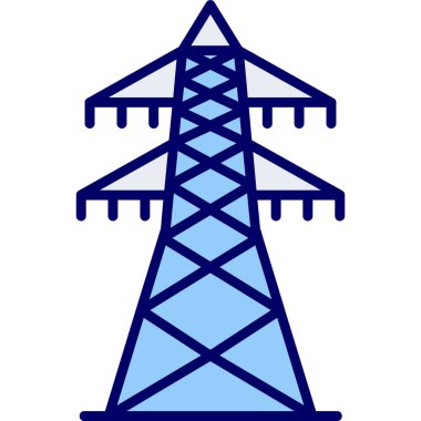 elektrik kulesi simgesi, vektör illüstrasyonu