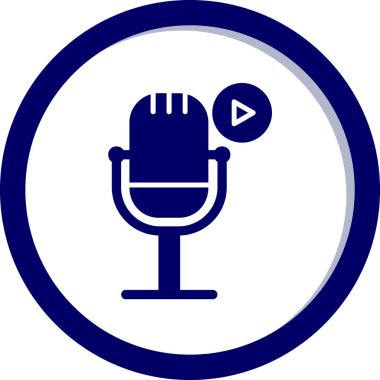 Podcast ikon vektör resimlemesini oynat