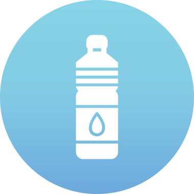 Su şişesi. Web simgesi basit illüstrasyon