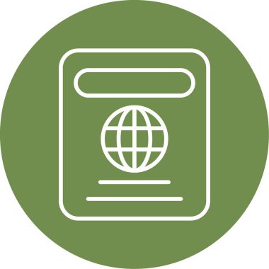 Modern Pasaport Kontrol simgesinin vektör çizimi           