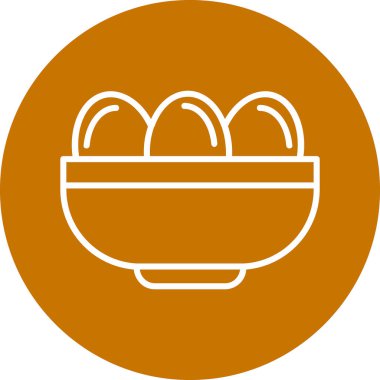 Kavanozda haşlanmış yumurta. Web simgesi basit illüstrasyon