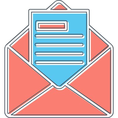 E- posta İş Teklif simgesi vektör illüstrasyonu