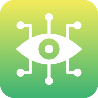 Siber göz. Web simgesi basit illüstrasyon