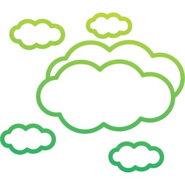 Bulutlar. Web simgesi basit illüstrasyon 