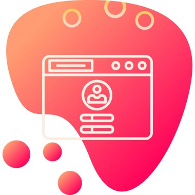 Günlük Kaydı Web simgesi, vektör illüstrasyonu