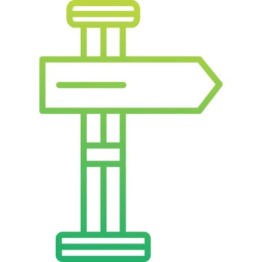 Bir sokak işaretinin vektör illüstrasyonu