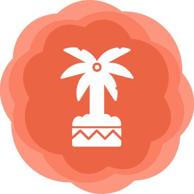 Palmiye ağacı simgesi. vektör illüstrasyonu 