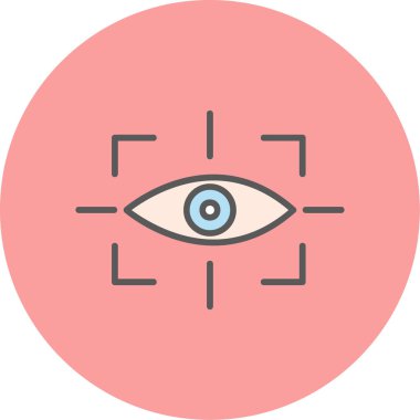 vizyon web simgesi, vektör illüstrasyonu 