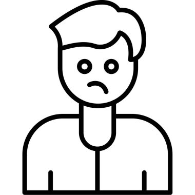 Yüz ifadeleri. Web basit illüstrasyonu