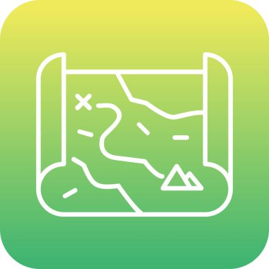 harita simgesinin vektör illüstrasyonu 