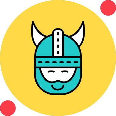 Viking simgesi, vektör illüstrasyonu basit tasarım