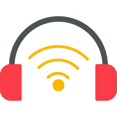 Çevrimiçi Podcast ikon vektör çizimi