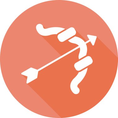 Yay ve Ok ağ simgesi, vektör illüstrasyonu