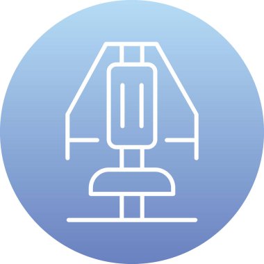 Chest Press makine simgesinin vektör illüstrasyonu