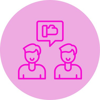 Takım beyin fırtınası fikirleri simgesi, vektör illüstrasyonu basit tasarım