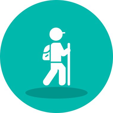 Yürüyüş man web simgesi vektör illüstrasyonu 