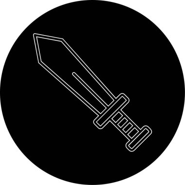 Kılıç. Web simgesi basit illüstrasyon 