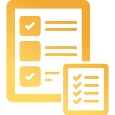 Kontrol listesi. Web simgesi basit illüstrasyon 