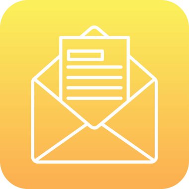 E- posta İş Teklif simgesi vektör illüstrasyonu