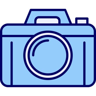 Bir fotoğraf makinesi simgesinin vektör illüstrasyonu