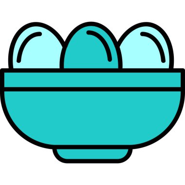 Kavanozda haşlanmış yumurta. Web simgesi basit illüstrasyon