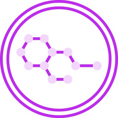 Kimya formülü simgesi, vektör illüstrasyonu 