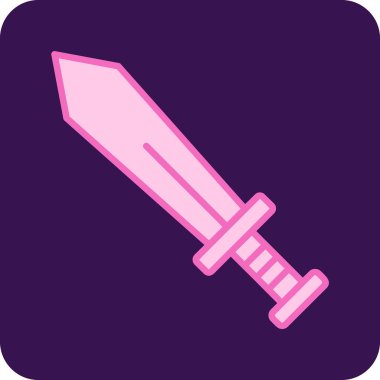 Kılıç. Web simgesi basit illüstrasyon 