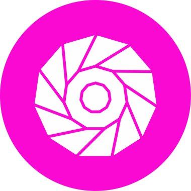 Çokyüzlü. Web simgesi basit illüstrasyon