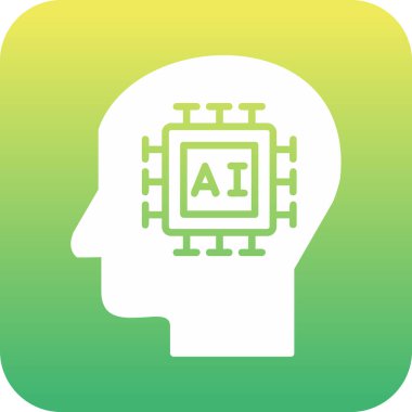 Ai insansı. Web simgesi basit illüstrasyon