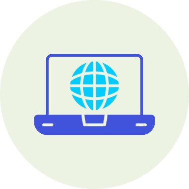 İnternet web simgesi basit illüstrasyon 