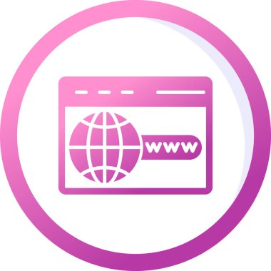 Web tarayıcı simgesi, vektör illüstrasyonu basit tasarım