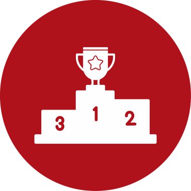 Kazanan kupa ikonu. özet çizimi 