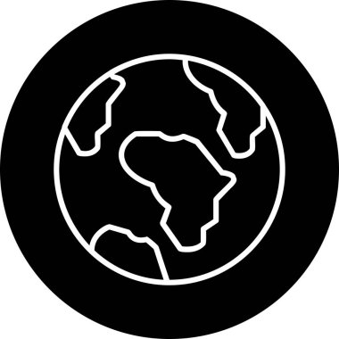 toprak küresi simgesi, vektör illüstrasyonu basit tasarım