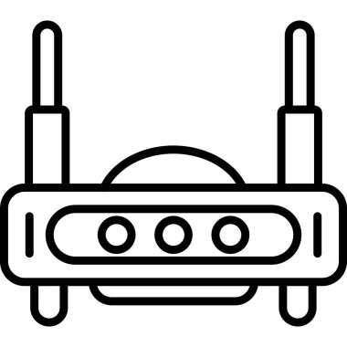 router simgesi vektör illüstrasyonu