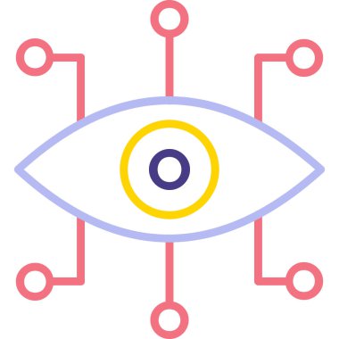 Siber göz. Web simgesi basit illüstrasyon