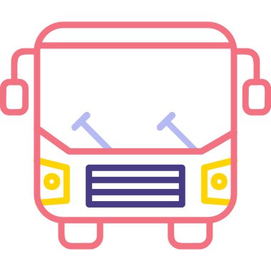 bus simgesi vektör illüstrasyonu