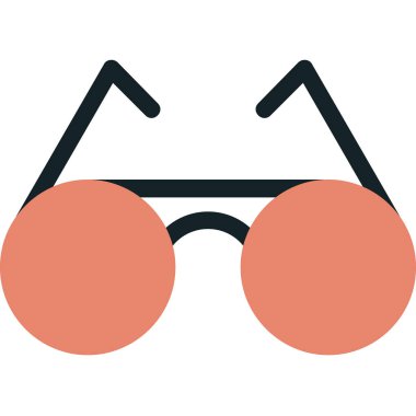 Gözlük. Web simgesi basit illüstrasyon