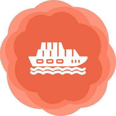 Yolcu gemisi. Web simgesi basit illüstrasyon