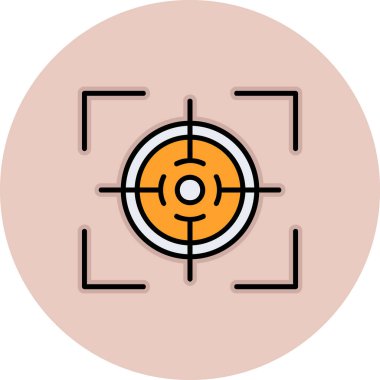 Hedef. Web simgesi basit illüstrasyon