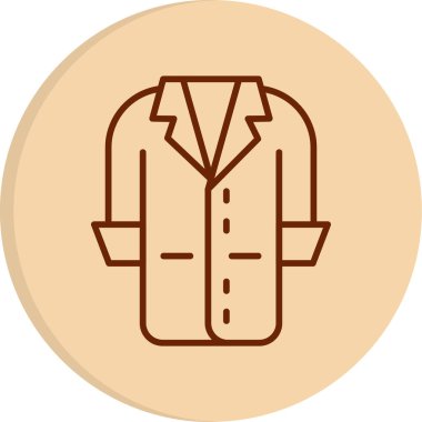 Laboratuvar önlüğü. Web simgesi basit illüstrasyon