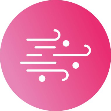 Rüzgarlı hava durumu simgesi, vektör illüstrasyonu